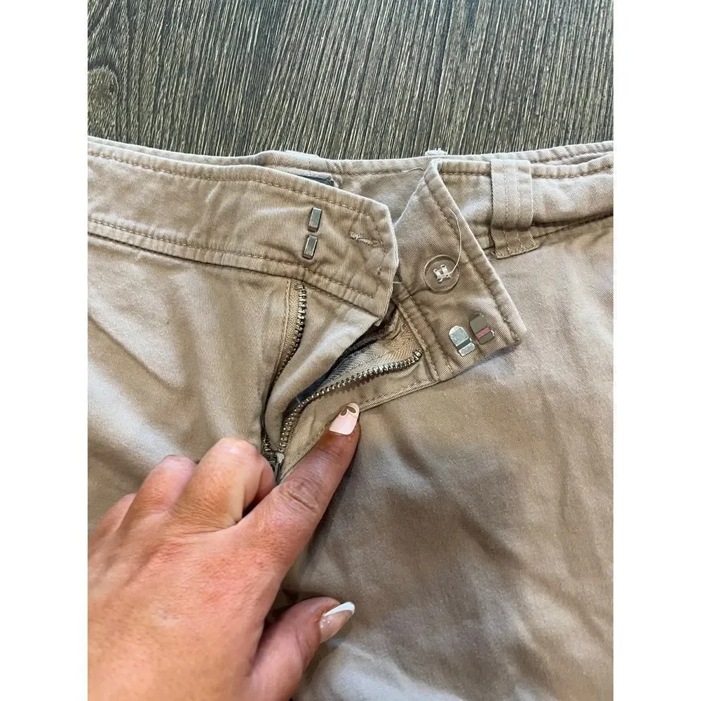 Soho Jeans New York & Company Chino Shorts Mid Rise Cotton Blend Tan Size 12